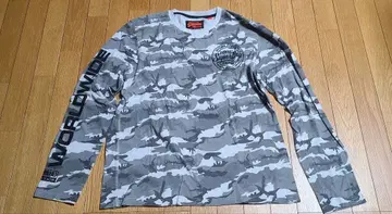 SUPERDRY 극도 건조 카모플라쥬 그레이 긴팔 셔츠 2XL