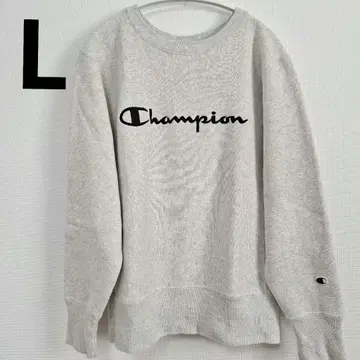 챔피온 리버스 위브 파랑 택 맨투맨 L 속기모 그레이