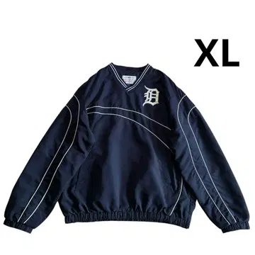 디트로이트 타이거즈 V넥 나일론 피스테 XL 네이비 MLB 풀오버