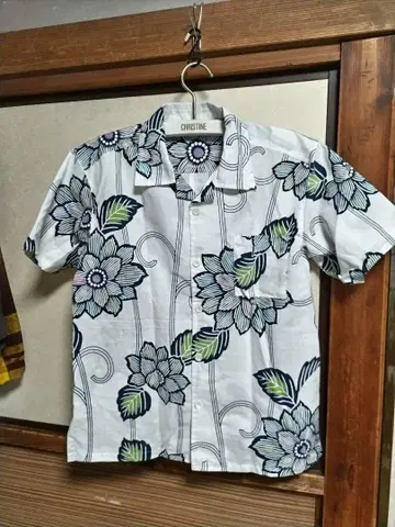 유카타 리메이크 꽃무늬 하와이안 셔츠