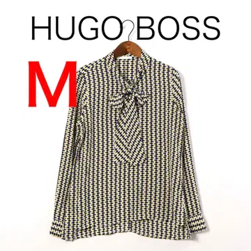 H3907 휴고보스 피쉬 패턴 리본 넥 오버 블라우스 오타니 쇼헤이