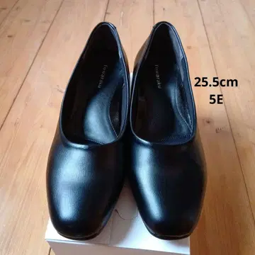 여성용 펌프스 검정 블랙 25.5cm 5E 3cm 힐