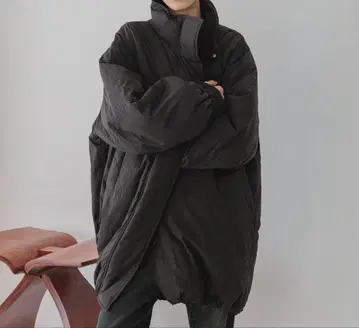 로리즈팜 몬스터 코트 롱 블랙