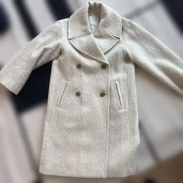 SNIDEL 쟈칼 더블 코트 화이트