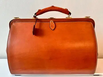 브라운 가죽 보스턴 백