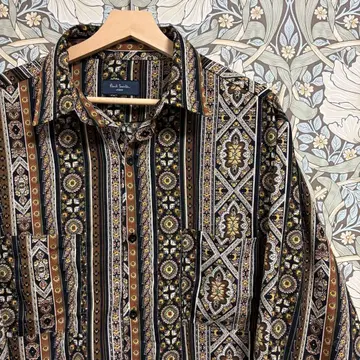 올 패턴 폴스미스 기하학 패턴 긴팔 셔츠 일본제