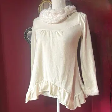 axesfemme 엑시즈팜 긴팔 튜닉 아이보리 화이트 퍼