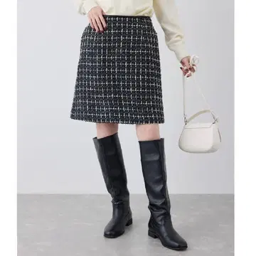 rope picnic 트위드 체크 미니 스커트