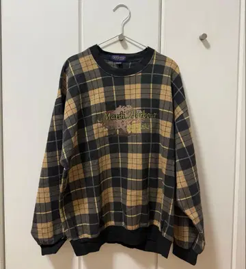 Duckster 체크 무늬 맨투맨