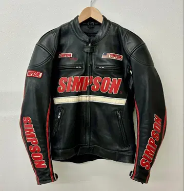 심슨 풀 가죽 자켓 LL 사이즈