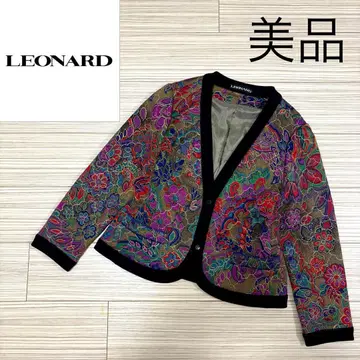 [ 새상품급 ] LEONARD 레오나르 꽃무늬 가디건 자켓 아우터 L