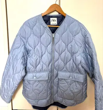 ZARA 라이트 블루 퀼팅 자켓