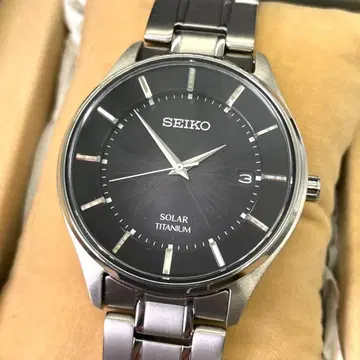 SEIKO 세이코 데이트 V157-0BX0 블랙 다이얼 티타늄 남성용