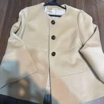 ANAYI 베이지 노카라 자켓