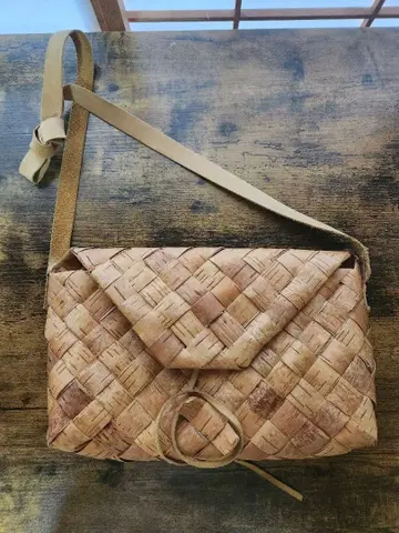 화이트 자작나무 숄더백 북유럽 빈티지