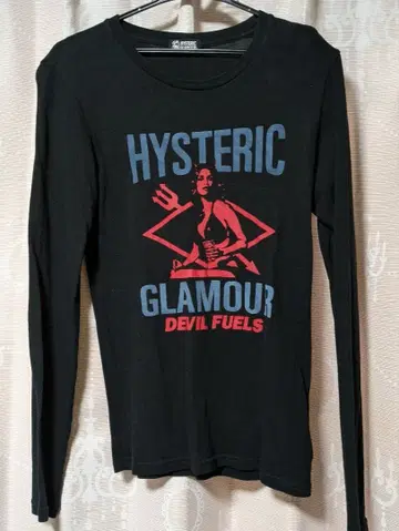 HYSTERIC GLAMOUR 블랙 긴팔 T셔츠