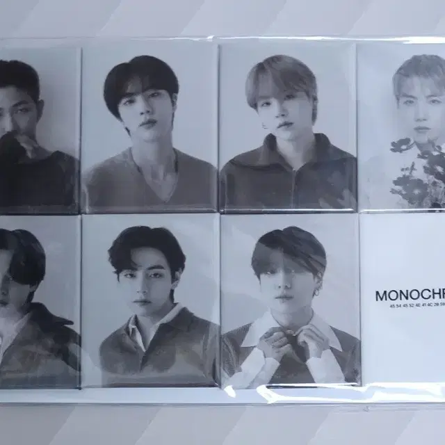 배송비 무료)방탄소년단 모노크롬  마그넷 8개(미개봉)