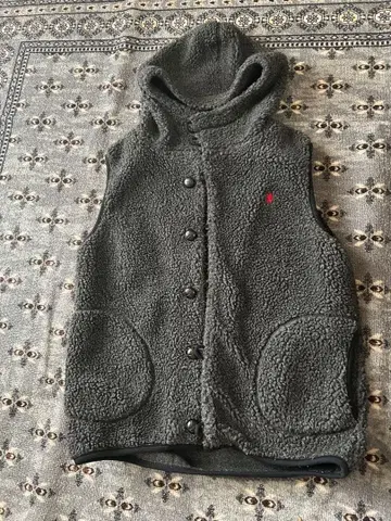 짐플렉스 보아 후디드 베스트 싸개 버튼 14 그레이 후드