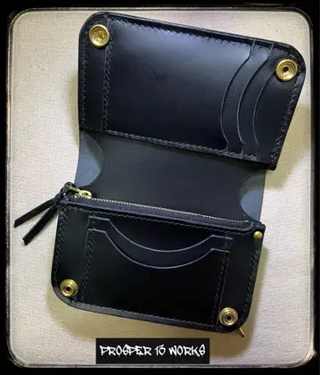 미들 트래커 월렛 3층 히메지 가죽