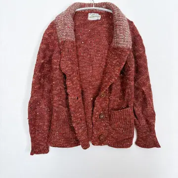 1점 한정판 Luciano 빨간색 니트 가디건 귀여운 따뜻한 겨울 오샤레