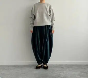 tenne handcrafted modern 벨벳 테이퍼드 팬츠