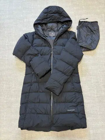 mont-bell 네이비 롱 다운 코트 M 수납 봉투 포함