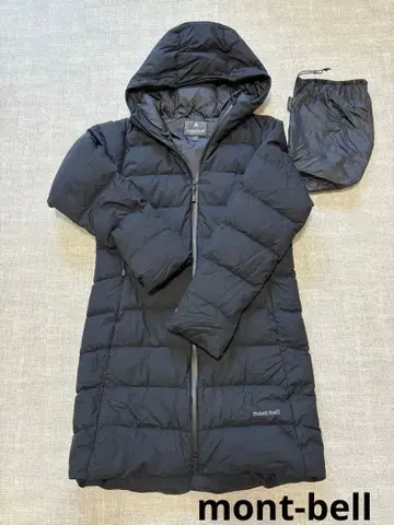 mont-bell 네이비 롱 다운 코트 M 수납 봉투 포함