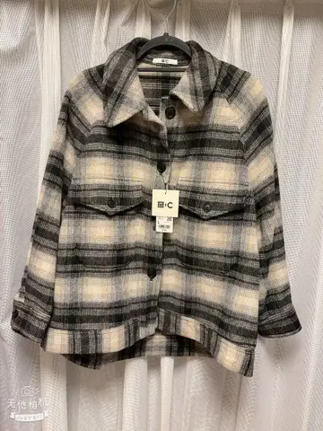 유니클로 C 체크 무늬 플란넬 자켓