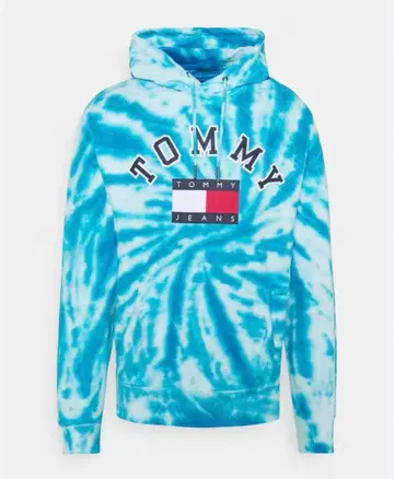 TOMMY JEANS 타이다이 후드 부착 후드티