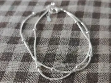 실버 이중 스트랜드 팔찌