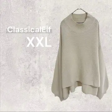 클래식 엘프 터틀넥 니트 스웨터 긴팔 XXL 빅 사이즈