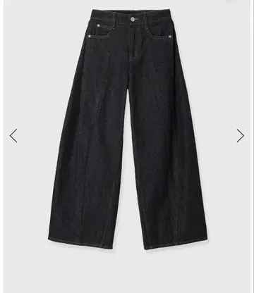 사이드 턱 캐주얼 와이드 데님 택 포함