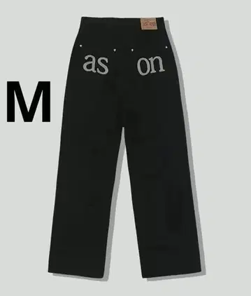 as'on 블랙 데님 팬츠 as on M 사이즈