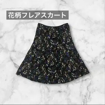 꽃무늬 플레어 스커트 A라인 아크릴 x 울 안감 있음 가을/겨울