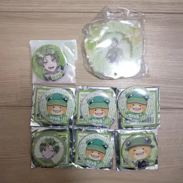 시바 씨 캔뱃지 7개 + 케이크풍 캔뱃지 케이스 세트