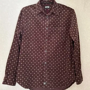 PPFM 다크 브라운 패턴 셔츠 F
