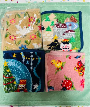 레어 FEILER 페이러 하토큐도 콜라보 손수건 외 4장 세트 특가!