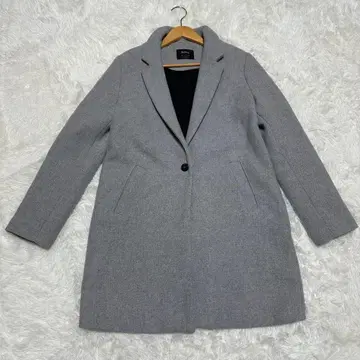 [ 버쉬카 ] /Bershka/울 혼방 체스터 코트/그레이/롱