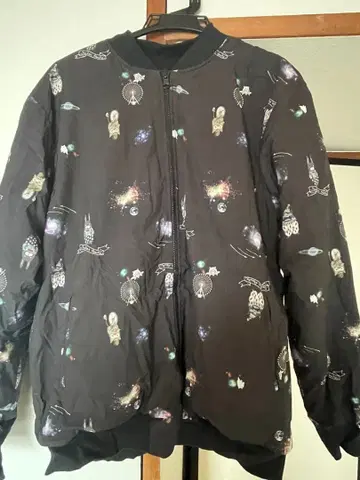 우주 패턴 집업 나일론 자켓 리버서블 Scalar Parity