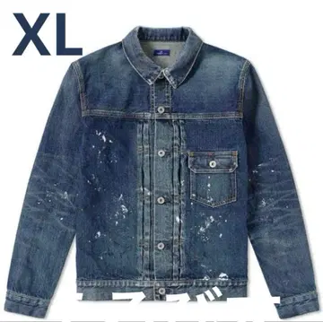 [ DENIM BY ] VFJ1029 페인트 데님 자켓 1st XL