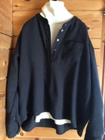 하운드투스 깅엄 체크 차콜 그레이 셔츠 풀오버 L