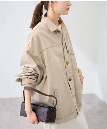 FRAMeWORK 엑스라지 데님 자켓 베이지