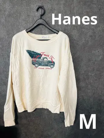 Hanes M 긴팔 트레이닝복 크리스마스 속기모 구제 의류 빈티지