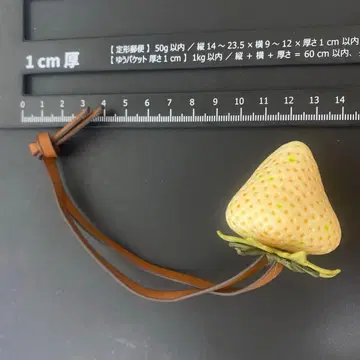 흰 딸기 키링 백참