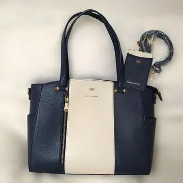 살롱 드 루반 토트백 네이비 x 아이보리 A4