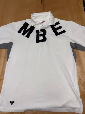 MBE 로고 화이트 피케 셔츠