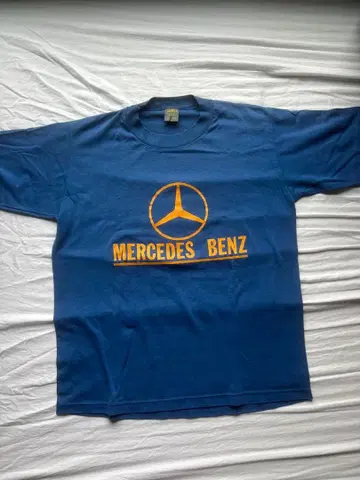 80s usa제 Mercedes Benz T셔츠 M사이즈 파랑