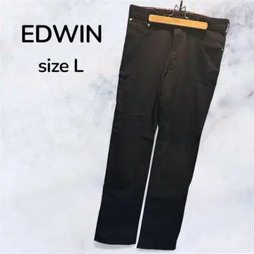 EDWIN 블랙 데님 팬츠 사이즈 L