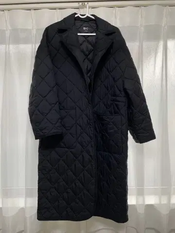 UNIQLO UNIQLO:C 블랙 퀼팅 롱 코트