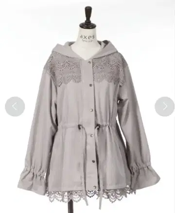 axesfemme 엑시즈팜 레이스 사용 마운틴 후드티